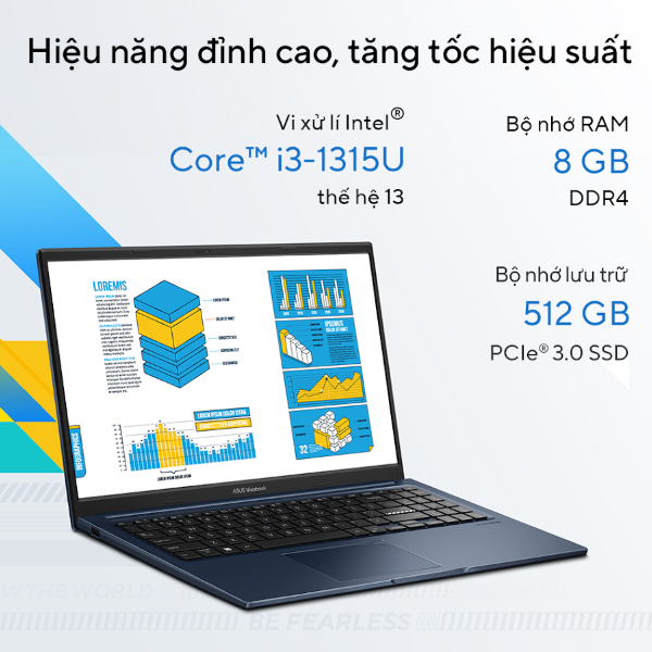 Laptop Asus Vivobook 15 X1504VA-NJ069W (Core™ i3-1315U | 8GB | 512GB | Intel UHD Graphics | 15.6inch FHD | Win 11 | Bạc)