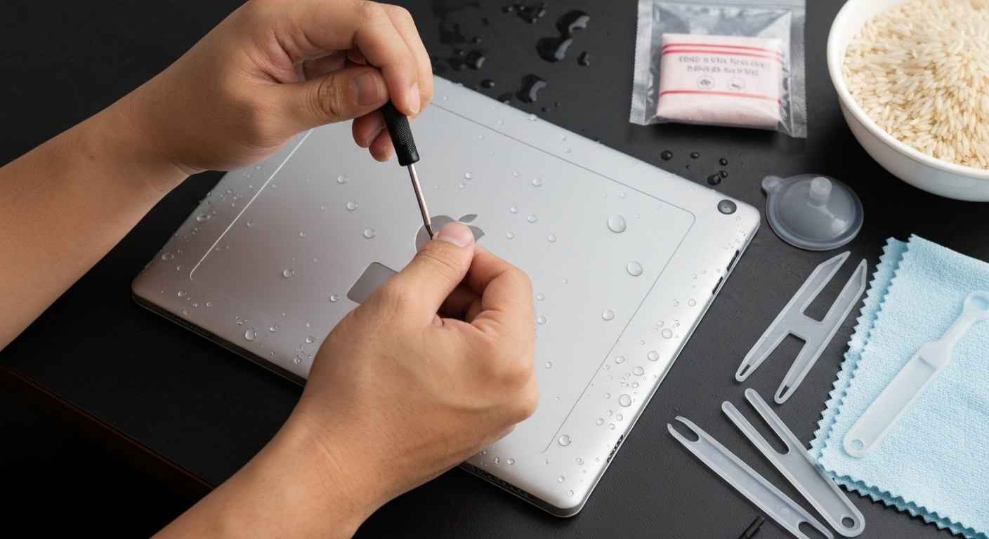 Hình ảnh minh họa các biện pháp phòng ngừa Surface bị dính nước.