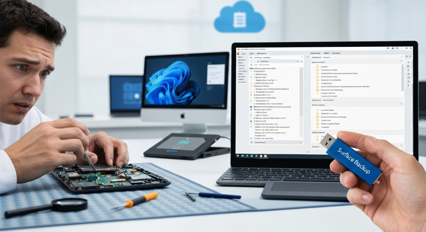 Sao lưu dữ liệu thường xuyên để phòng tránh mất dữ liệu Surface