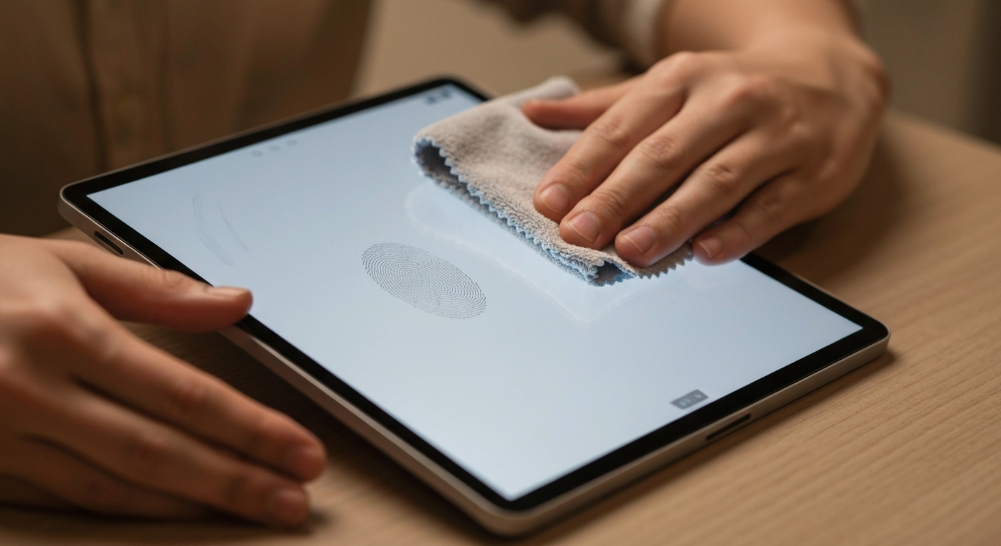 Vệ sinh thân máy Surface cẩn thận để loại bỏ bụi bẩn và dấu vân tay.