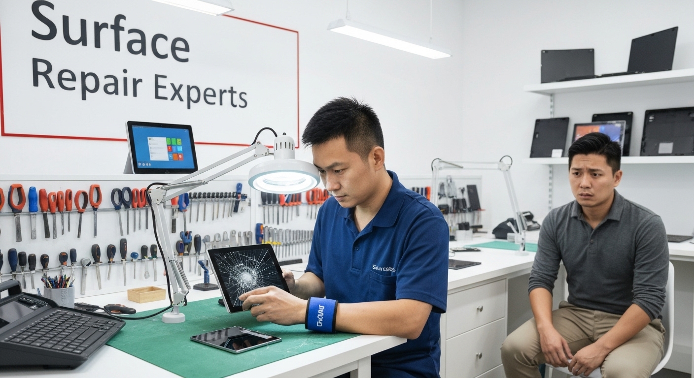 Hình ảnh minh họa một cửa hàng sửa chữa Surface uy tín tại Hà Nội.