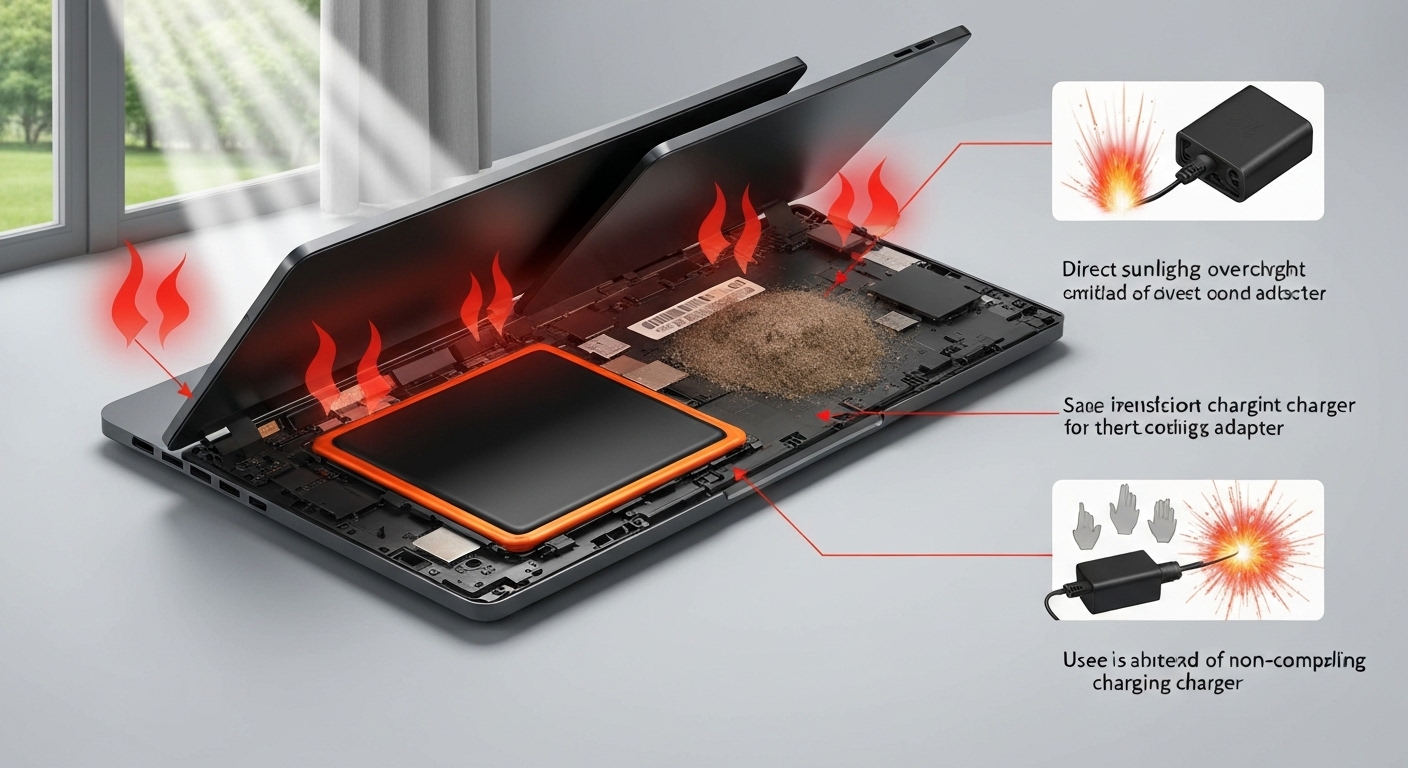 surface bị phồng pin