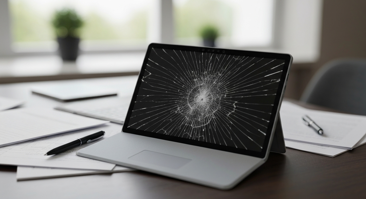 surface bị nứt màn hình