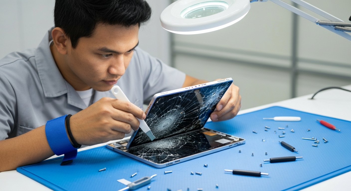 Kỹ thuật viên thay màn hình Surface Pro