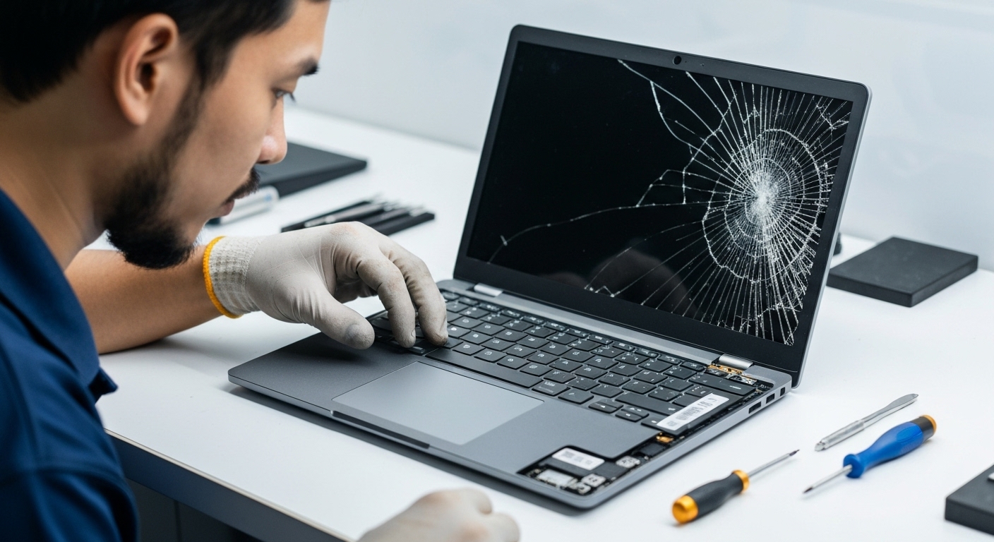 Hình ảnh kỹ thuật viên sửa chữa Surface Laptop