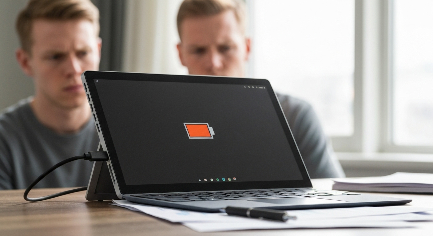 Ảnh minh họa Surface Book hết pin