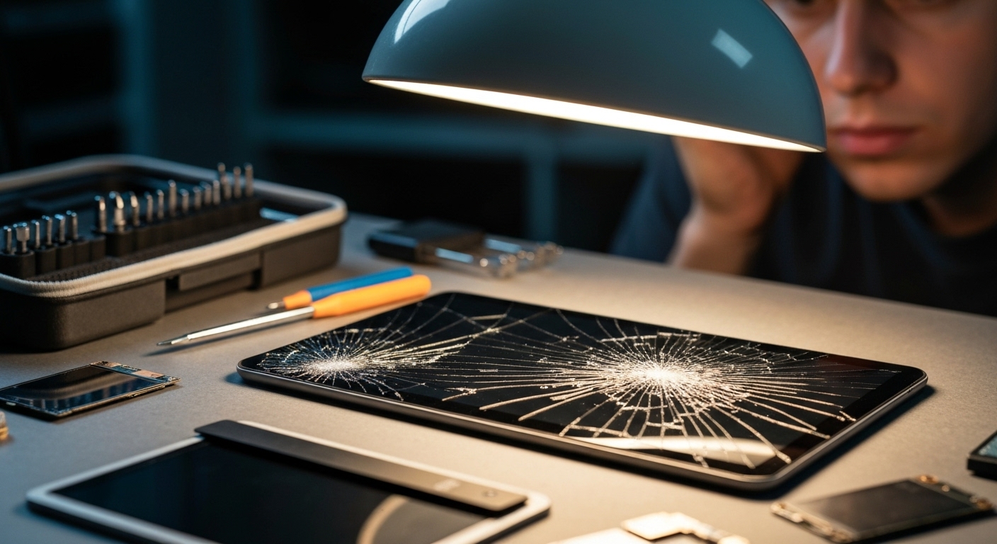 Hình ảnh Surface Go bị vỡ màn hình