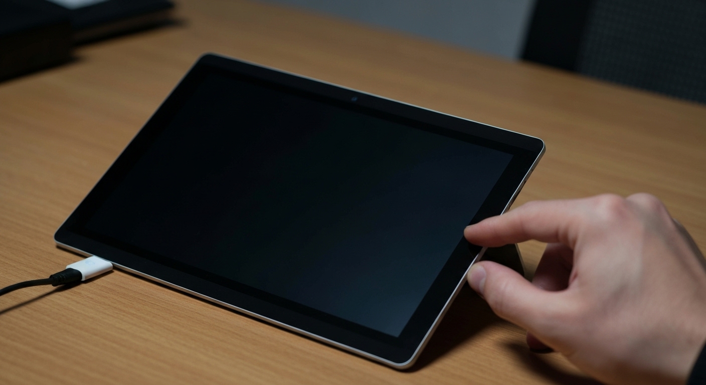 Hình ảnh Surface Pro đang cắm sạc nhưng không lên nguồn