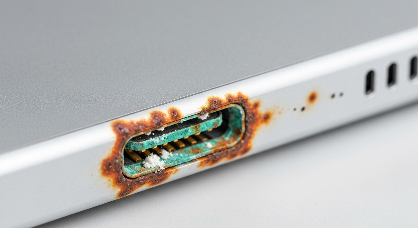 Cổng kết nối của Surface bị rỉ sét và oxy hóa