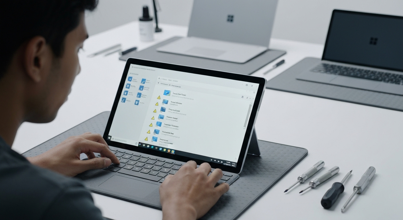 Giải Quyết Dứt Điểm Tình Trạng Surface Bị Lỗi Driver 9 Các dòng máy Surface Pro, Surface Laptop và Surface Go thường gặp các vấn đề driver khác nhau.