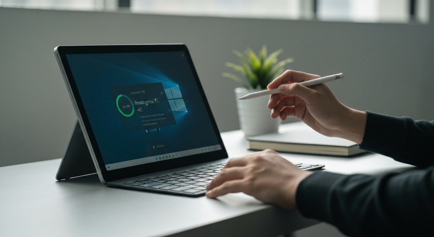 Biểu tượng minh họa quá trình reset hoặc cài lại Windows cho máy Surface.