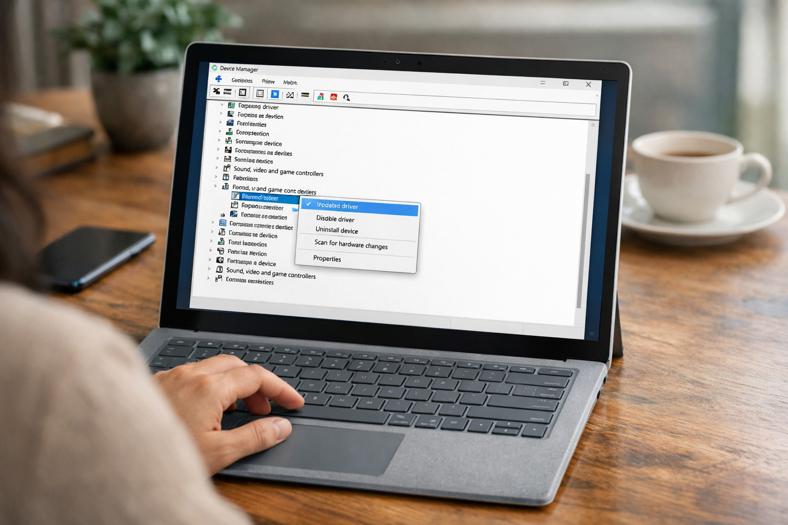 Hướng dẫn các bước cập nhật driver âm thanh thông qua Device Manager trên Windows
