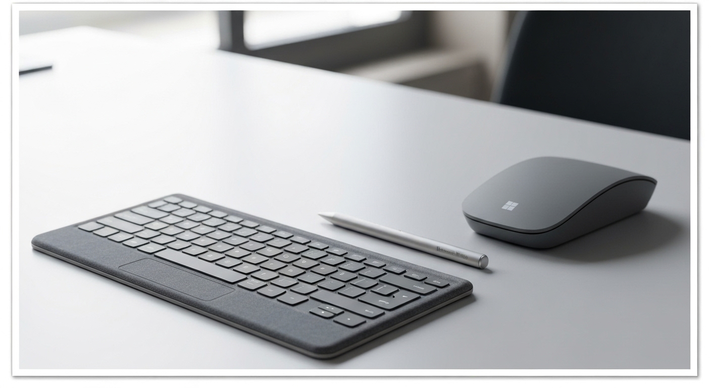 Các linh kiện Surface chính hãng như bàn phím, bút và chuột