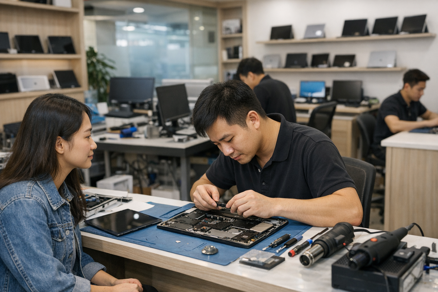 Không gian cửa hàng Surface Plus chuyên nghiệp và thân thiện tại Hà Nội