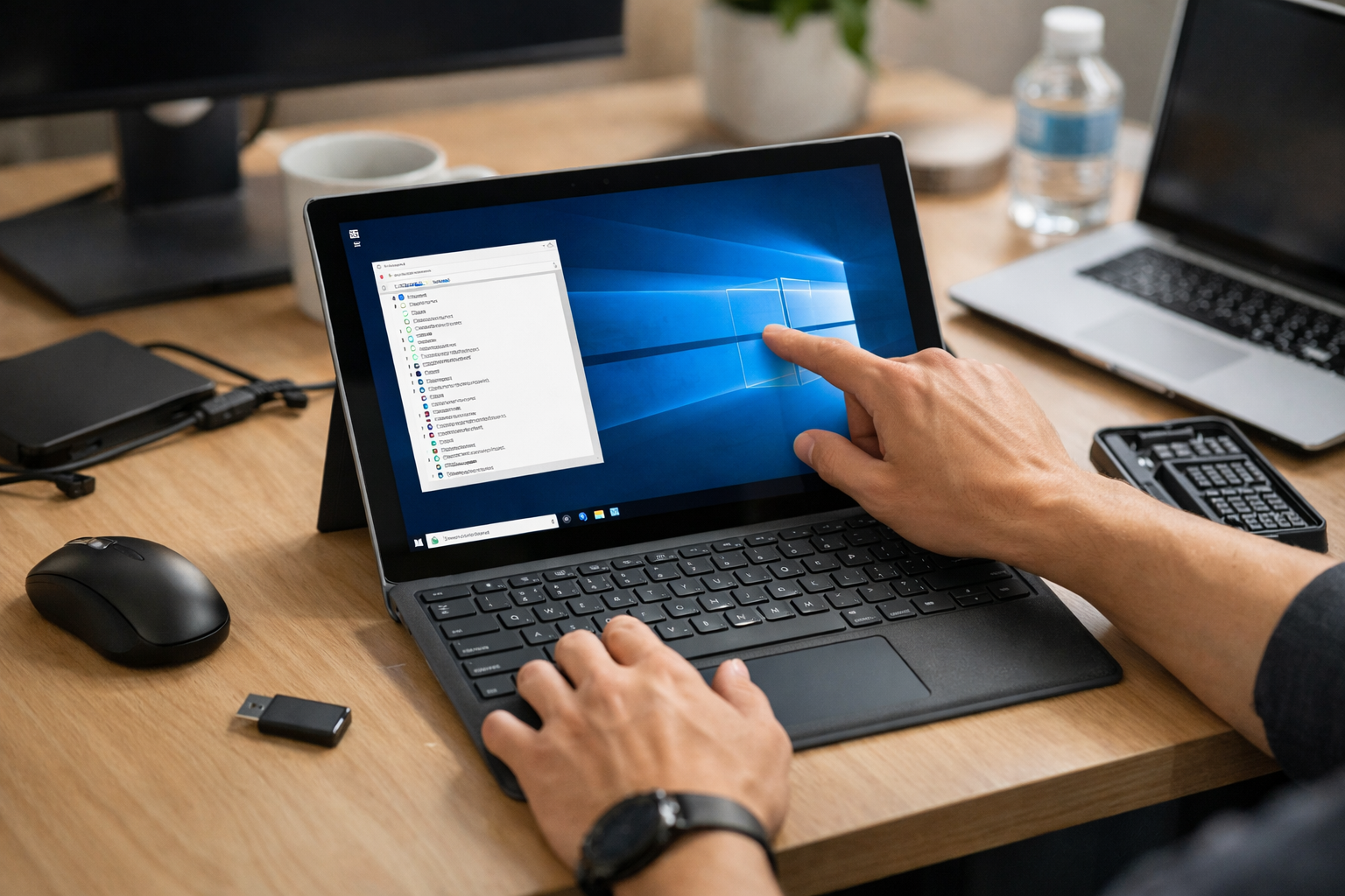 Hướng dẫn cách cài win cho Surface chuẩn nhất 2024 9 Kiểm tra lại các tính năng cảm ứng và driver sau khi cài win cho Surface