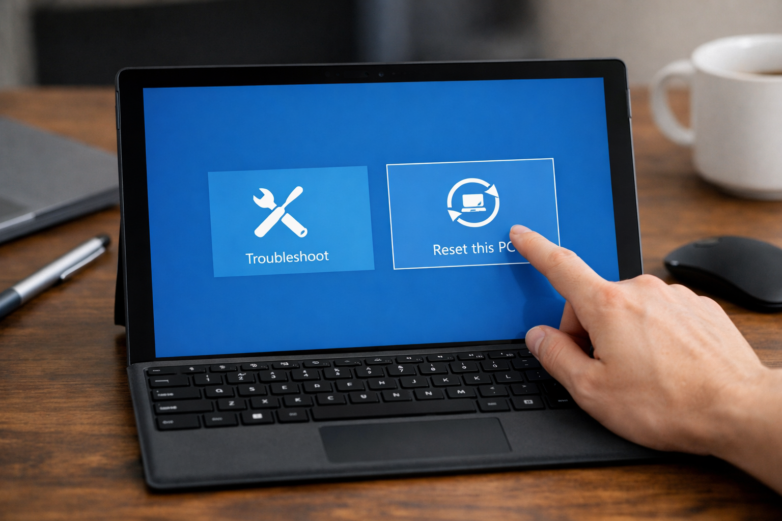 Màn hình Advanced Startup để khôi phục Surface Pro 7