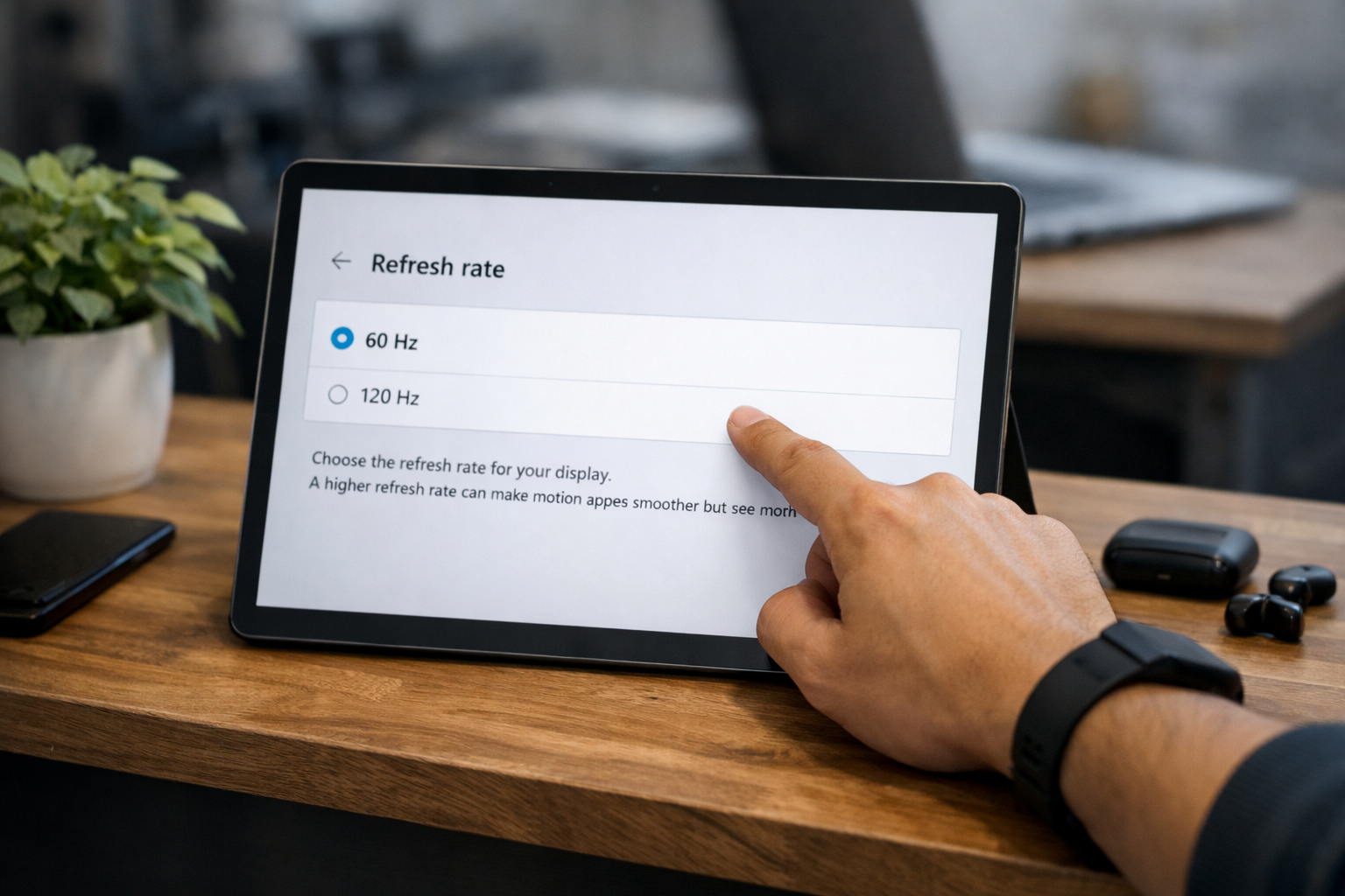 Cài đặt tần số quét màn hình 60Hz trên Surface Pro 8