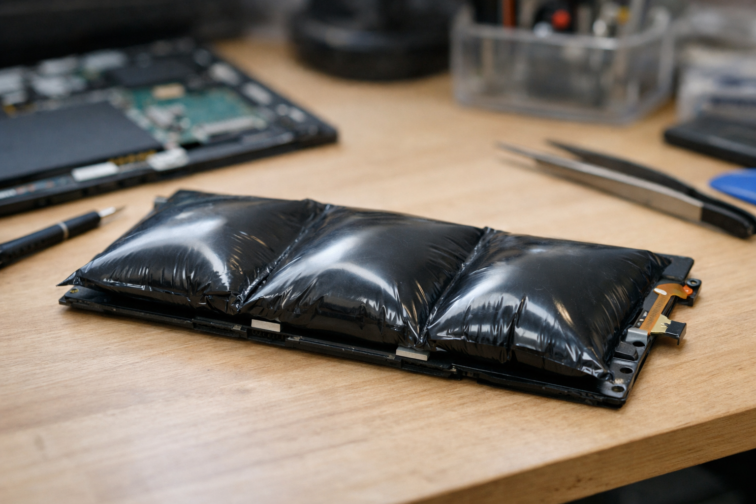 Viên pin Surface Pro 3 bị phồng to biến dạng sau khi tháo ra khỏi máy