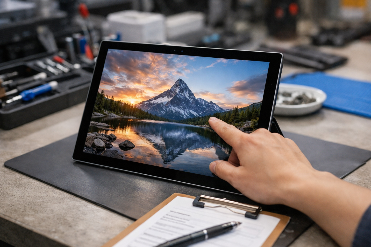 Chiếc Surface Pro 5 hiển thị sắc nét sau khi được thay màn hình mới