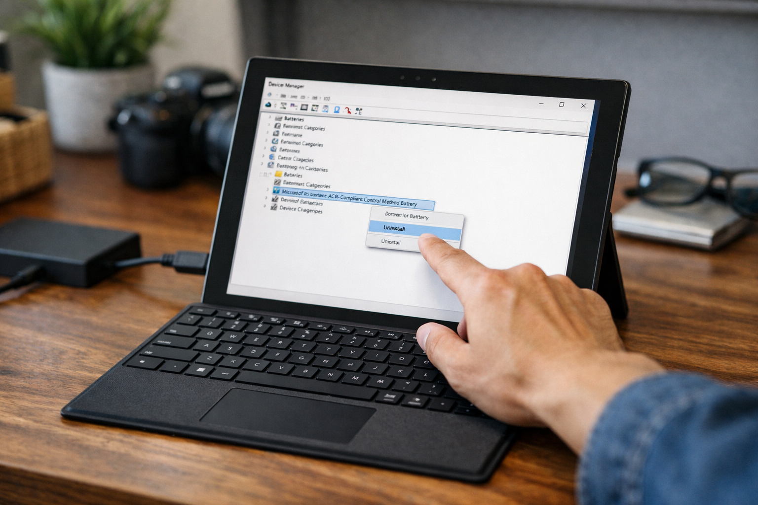 Hướng dẫn cập nhật driver pin trên Windows cho Surface