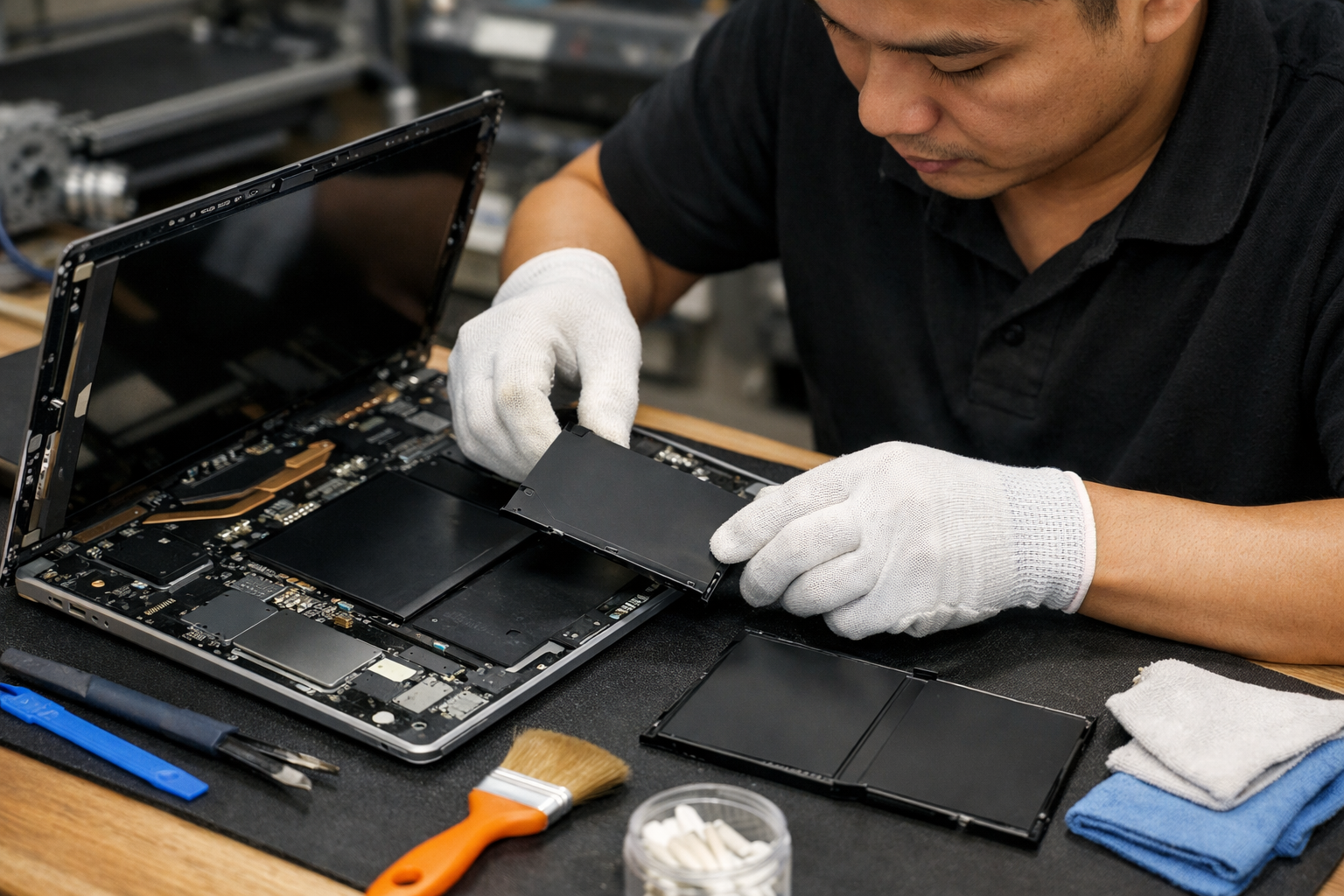 Cận cảnh quy trình tháo máy để thay pin surface pro 5 chính hãng tại trung tâm