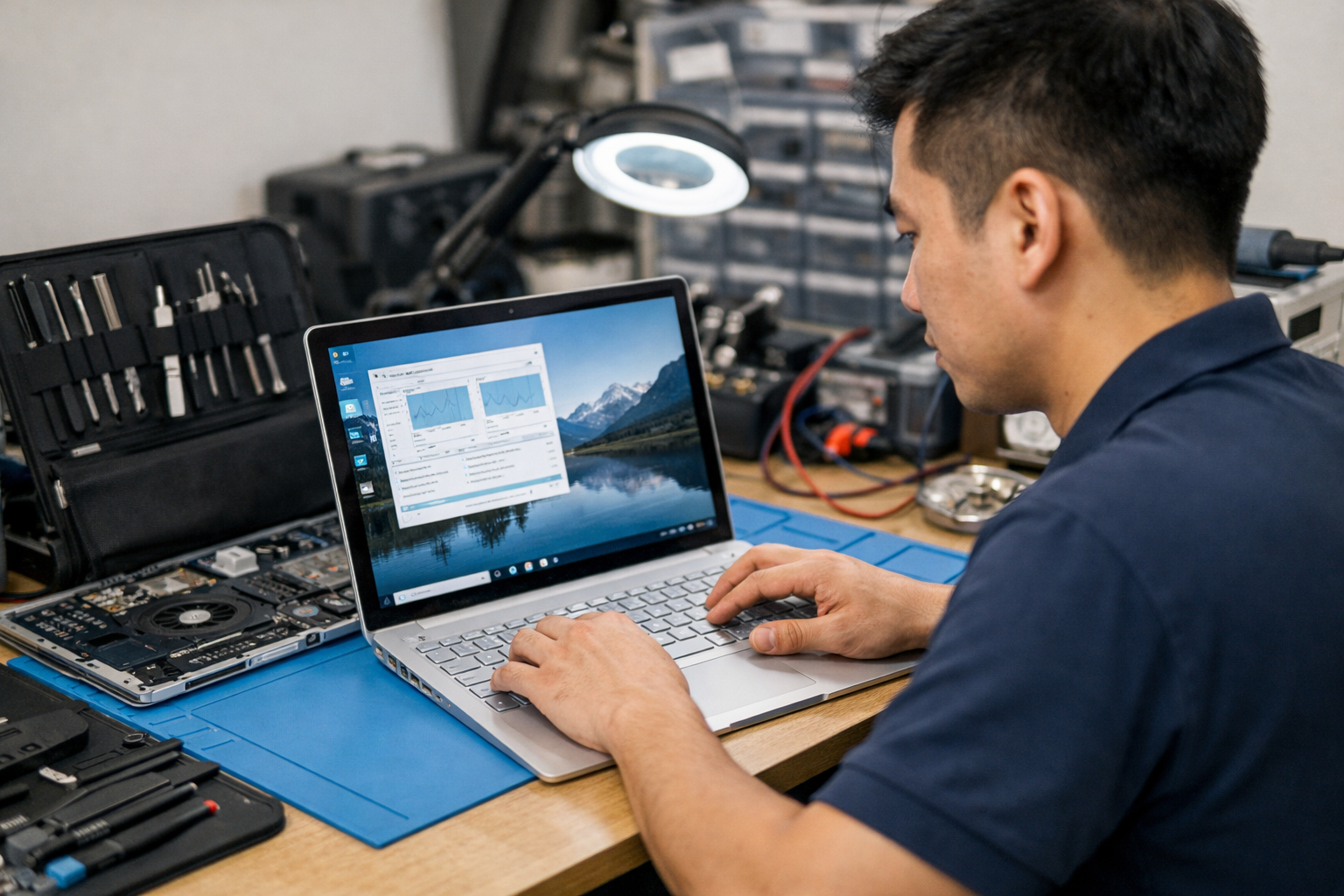 Thay Pin Surface Book 1 Màn Hình Lấy Ngay Tại Hà Nội 9 Kỹ thuật viên test lại máy Surface Book 1 sau khi đã hoàn tất thay pin