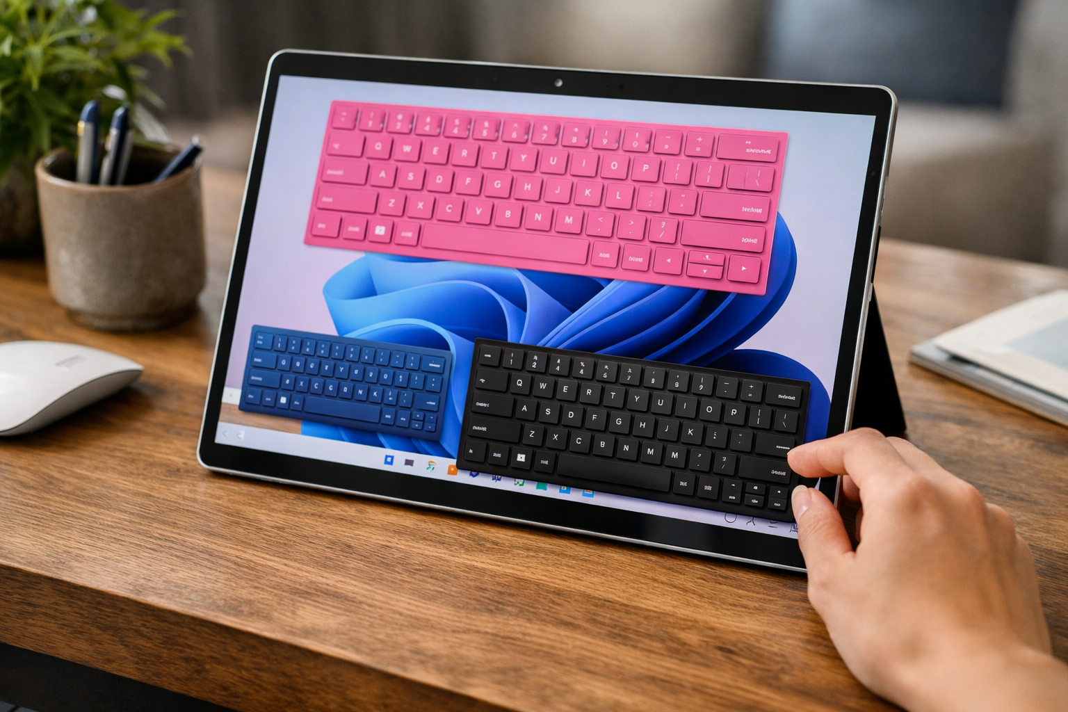 Cách bật phím ảo Surface cực nhanh và đơn giản nhất 2024 9 Tùy chỉnh kích thước và màu sắc bàn phím ảo trên Surface Pro 8