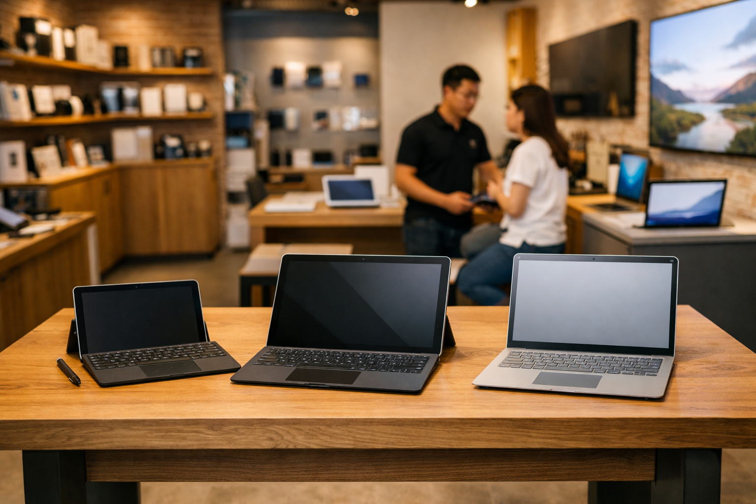 Các dòng máy Surface trưng bày tại cửa hàng Surface Plus Hà Nội