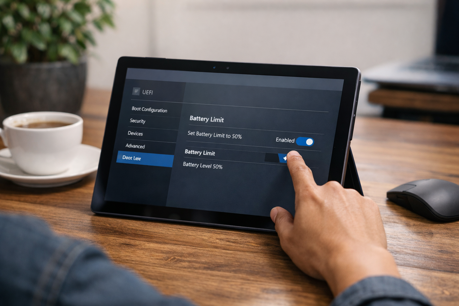 Hướng dẫn cài đặt giới hạn pin trong UEFI để bảo vệ tuổi thọ pin Surface Pro 6