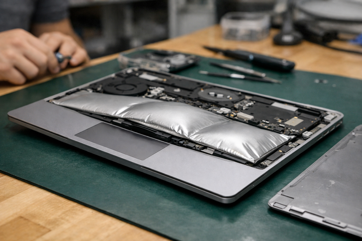 Thay Pin Surface Laptop 1 Chính Hãng - Uy Tín, Lấy Ngay 7 Viên pin Surface Laptop 1 bị phồng gây biến dạng vỏ máy