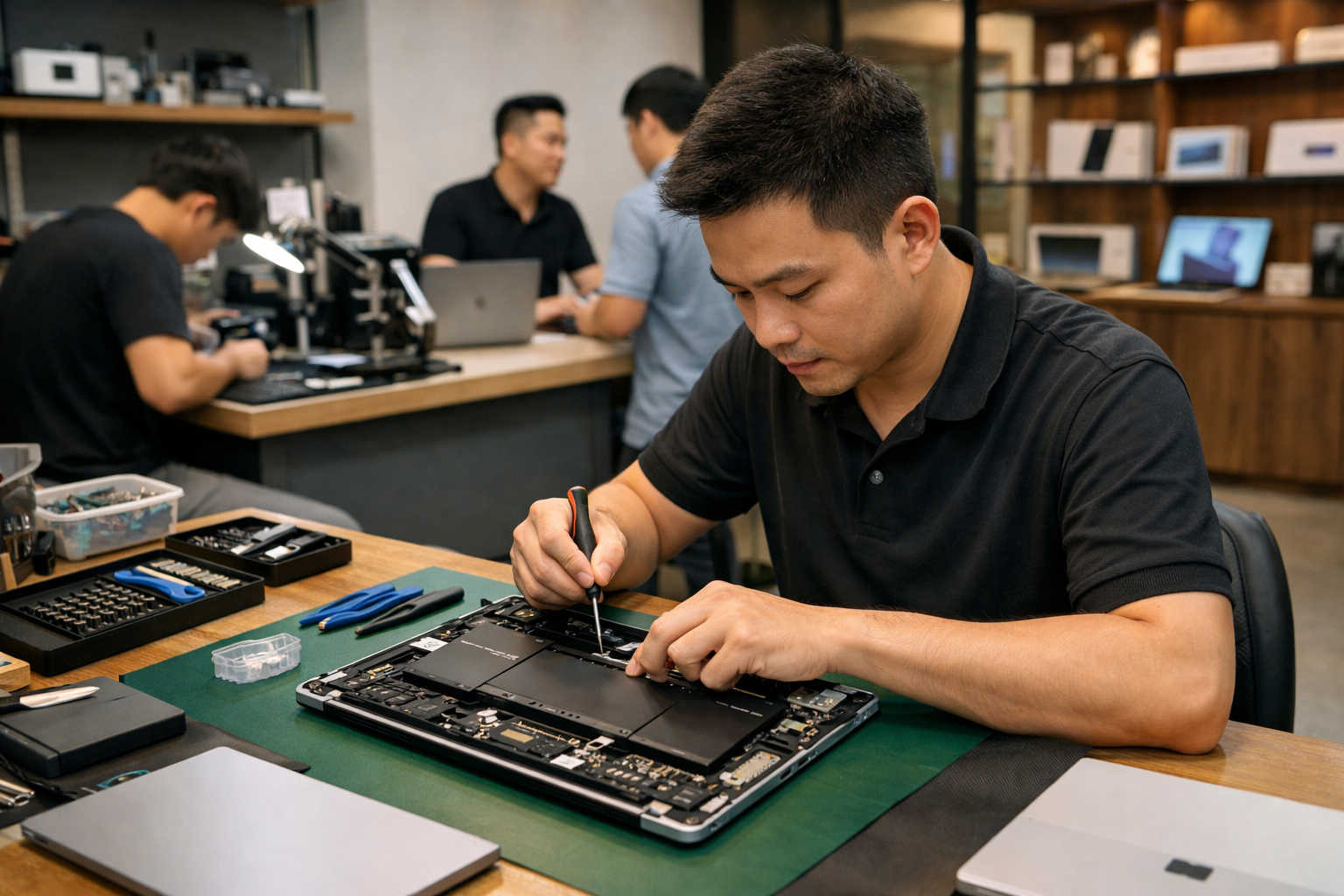 Thay Pin Surface Laptop 3 Uy Tín, Chính Hãng Tại Hà Nội 9 Không gian cửa hàng Surface Plus chuyên sửa chữa và bán máy Surface cũ uy tín