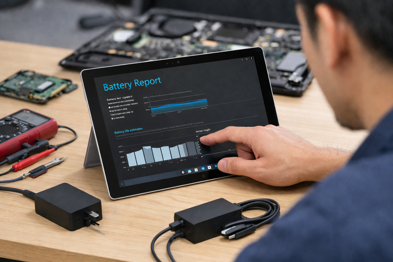 Kiểm tra báo cáo tình trạng pin Surface trên hệ điều hành Windows