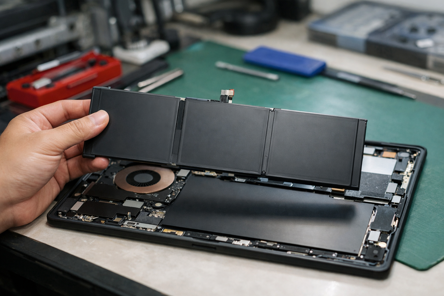 Thay pin Surface Pro X giá rẻ, lấy ngay tại Hà Nội - Surface Plus 7 Viên pin Surface Pro X chính hãng mới 100% chuẩn bị được lắp vào máy