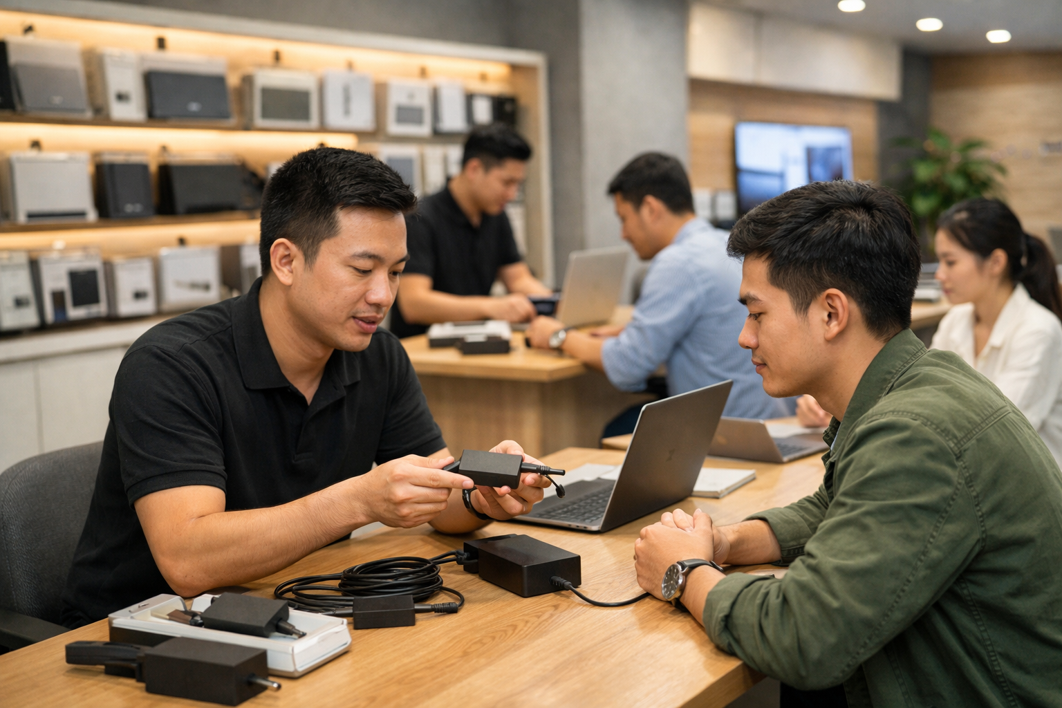 Không gian bên trong cửa hàng Surface Plus chuyên phụ kiện Surface chính hãng tại Hà Nội