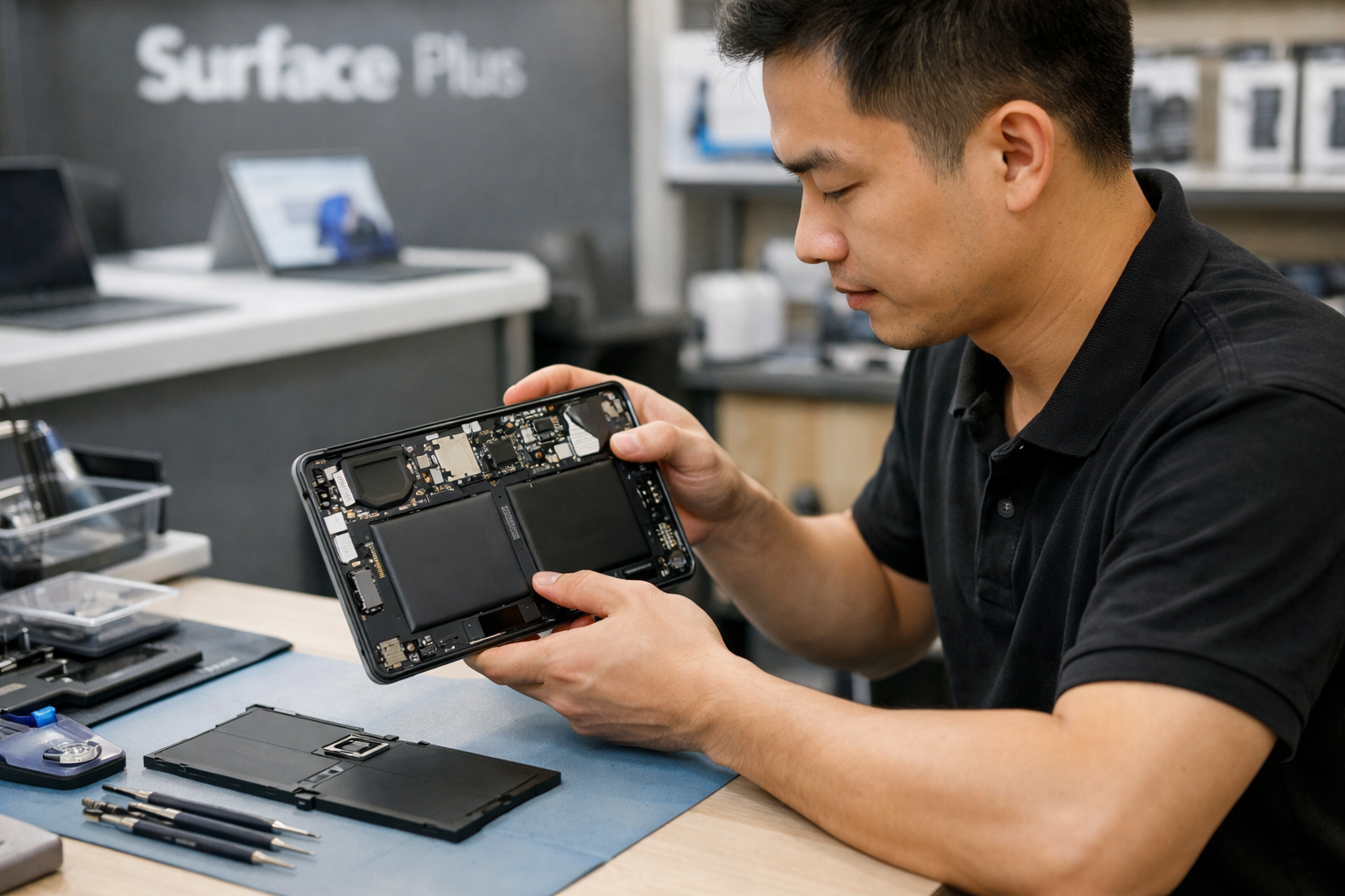 tmp2tc0ipm Thay pin Surface Go 2 chính hãng ở đâu uy tín tại Hà Nội?